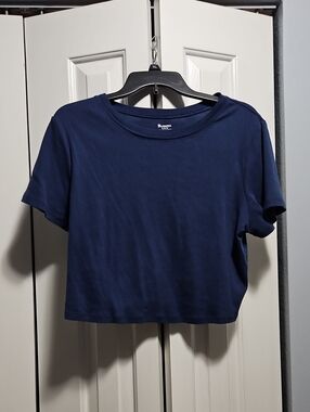 Cropped Cotton Tee